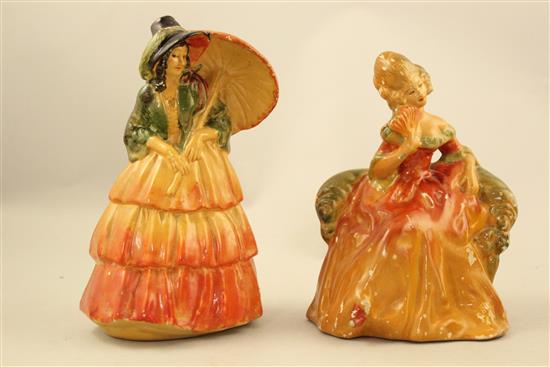 Four Wade cellulose glazed figures of Midnight, Sunshine, Pavlova and Pompadour, c.1947, 11 - 24cm